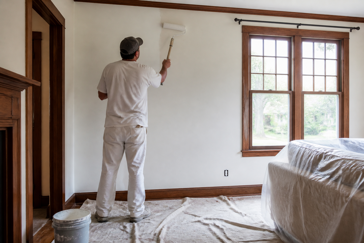 Call Paulsen Renovations for painting in Grand Island, NE Residential interior painting in progress in Hall County, Nebraska